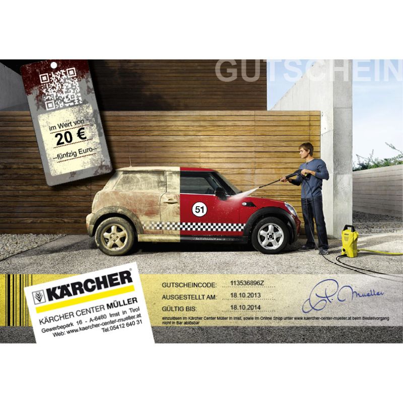 Gutschein über 20,— EUR via E-Mail