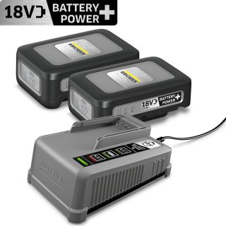 2 x Battery Power+ 18 V / 3,0 Ah + Schnellladegerät 18 V
