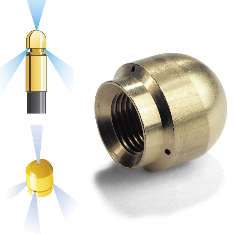 Rohrreinigungsdüse (60) Ø 16 mm - 1 x nach vorne, 3 x 30° nach hinten
