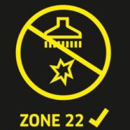 Zertifiziert für Zone 22 gemäß ATEX-Richtlinie 2014/34/EU (Prüfinstitut IBExU)