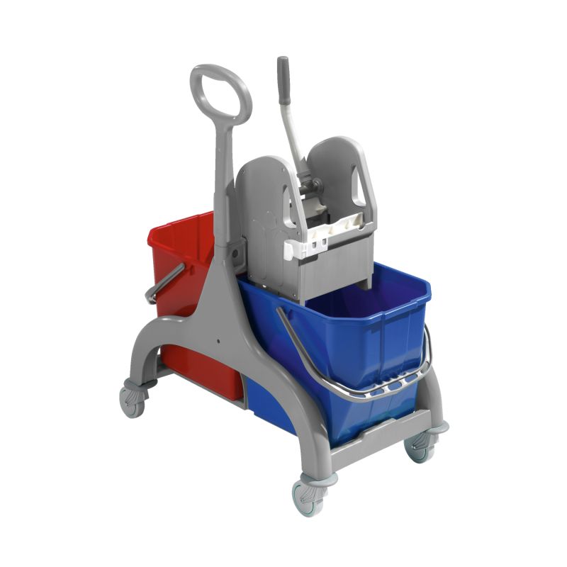 Doppeleimerwagen mit Presse 2 x 25 l