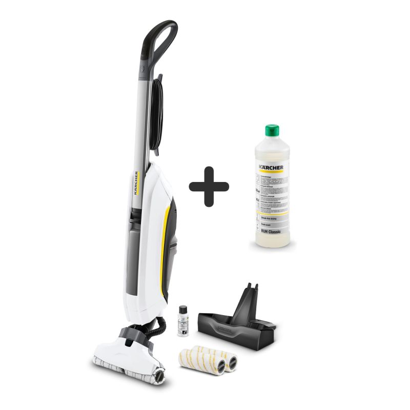 FC 5 Premium weiß inkl. zusätzlichem Bürstensatz + 1 x  PROFI Universalreiniger RUH 1 l