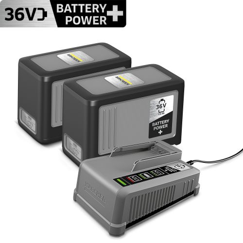 Starter Kit:  2 x Battery Power+ 36 V / 7,5 Ah + Schnellladegerät 36 V