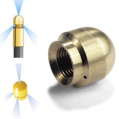 Rohrreinigungsdüse (65) Ø 16 mm - 1 x nach vorne, 3 x 30° nach hinten