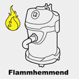 Flammhemmendes Material, Metallbehälter und Metallschlauch (ummantelt)