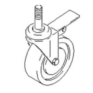 Lenkrolle mit Bremse 75