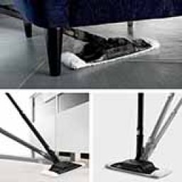 Bodenreinigungsset „Comfort Plus“ mit flexiblem Gelenk an der Düse und innovativer Tuchwechseltechnologie